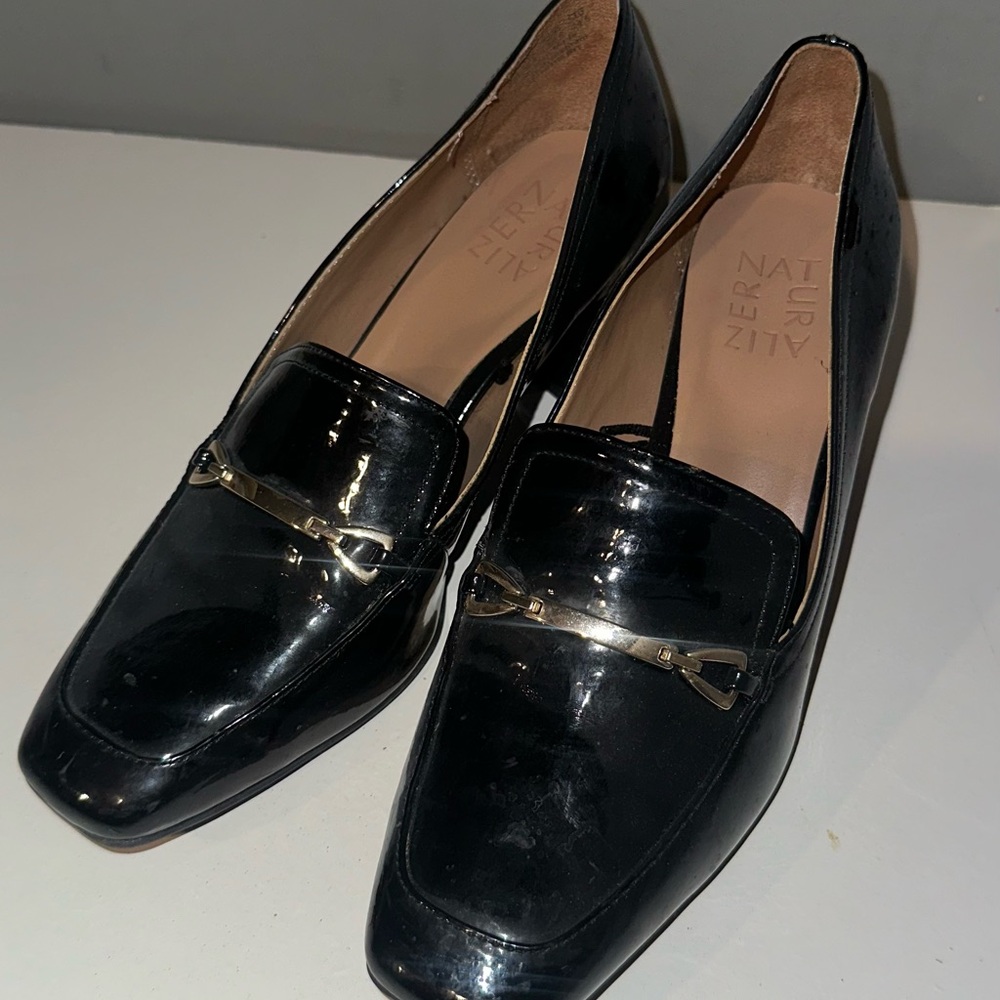 Naturalizer Shiny Black Women's Flats